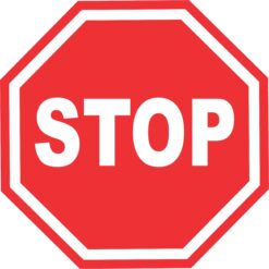 Stop Sign Vinyl Sticker