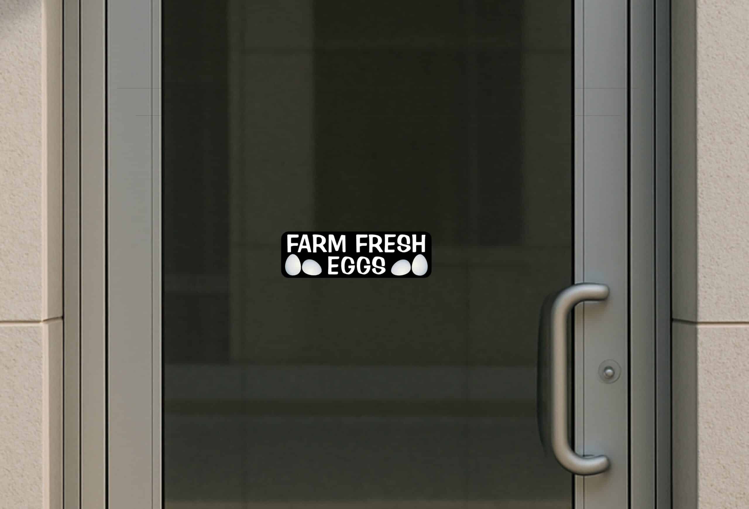StickerTalk Farm Fresh Eggs Vinyl Sticker, 10 inches x 3 inches