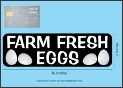 StickerTalk Farm Fresh Eggs Magnet, 10 inches x 3 inches