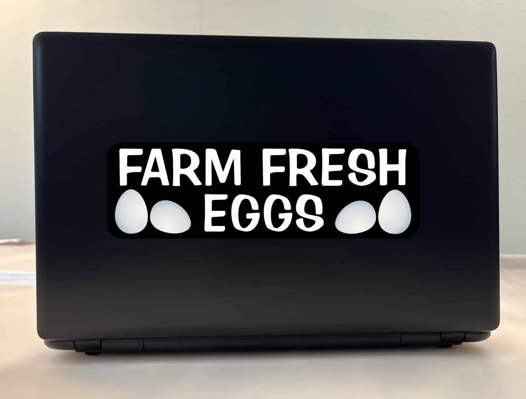 StickerTalk Farm Fresh Eggs Vinyl Sticker, 10 inches x 3 inches