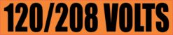 120/208 Volts Vinyl Sticker