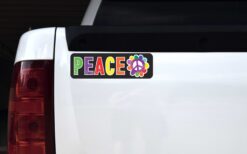 Floral Peace Vinyl Sticker