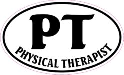 Oval Physical Therapist Vinyl Sticker