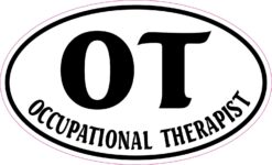 Oval Occupational Therapist Vinyl Sticker