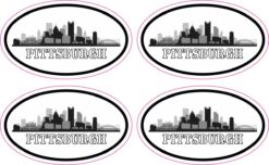 Skyline Oval Pittsburgh Vinyl Stickers