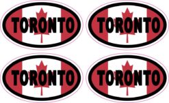 Flag Oval Toronto Vinyl Stickers