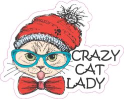Crazy Cat Lady Vinyl Sticker