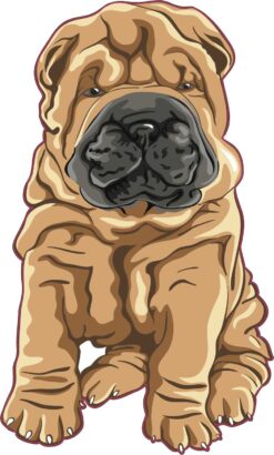 Shar Pei Vinyl Sticker