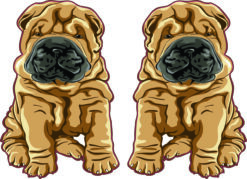Shar Pei Vinyl Stickers