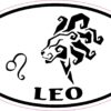 Oval Leo Vinyl Sticker
