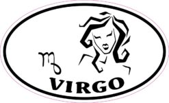 Oval Virgo Vinyl Sticker