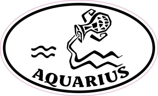 Oval Aquarius Vinyl Sticker