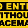 No Entry Without a Facemask Vinyl Sticker