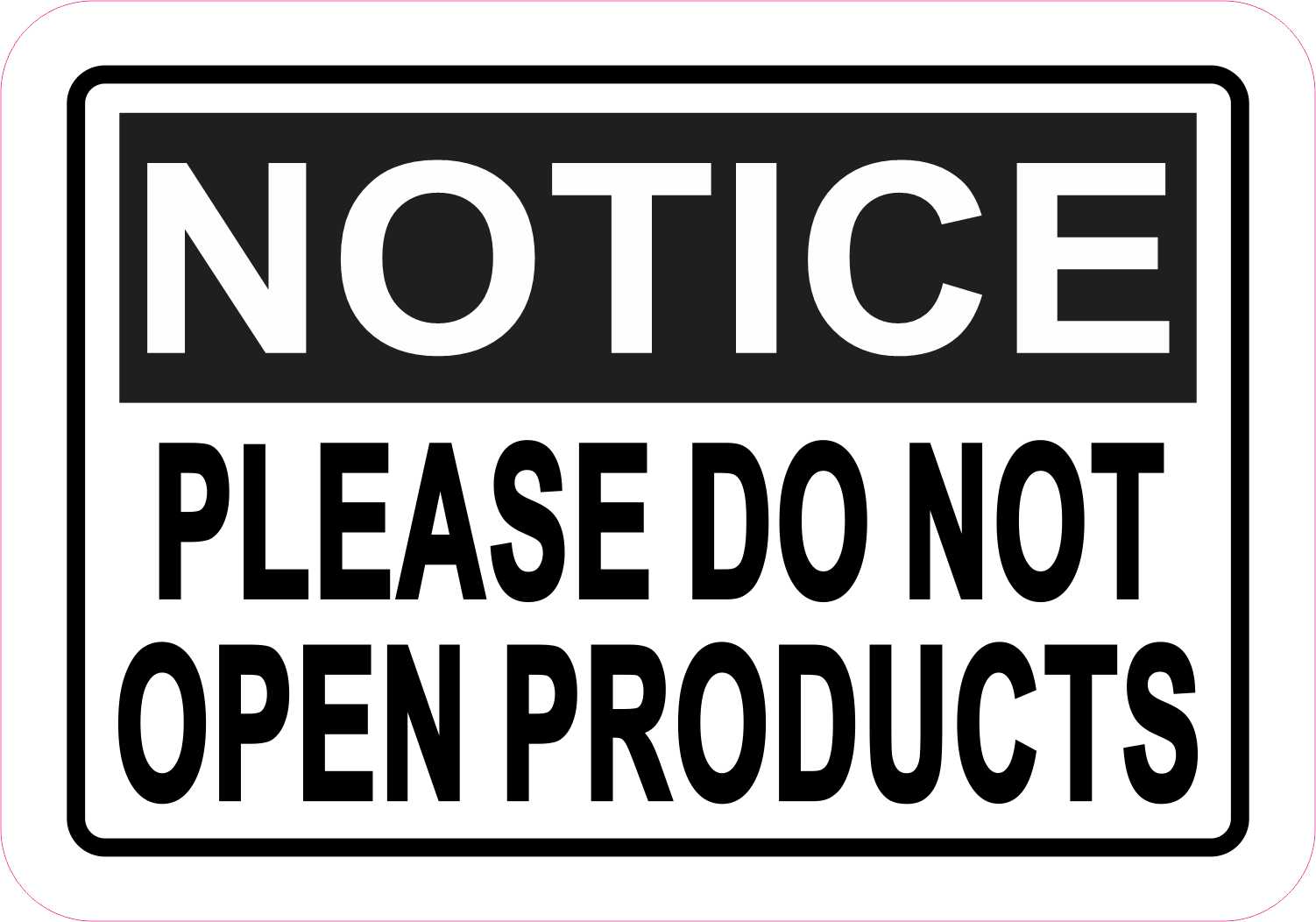 5in-x-3-5in-please-do-not-open-products-vinyl-sticker-business-sign-decal-ebay