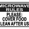Microwave Rules Vinyl Sticker