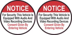 Vehicle Equipped with Audio and Video Recording Devices Vinyl Stickers
