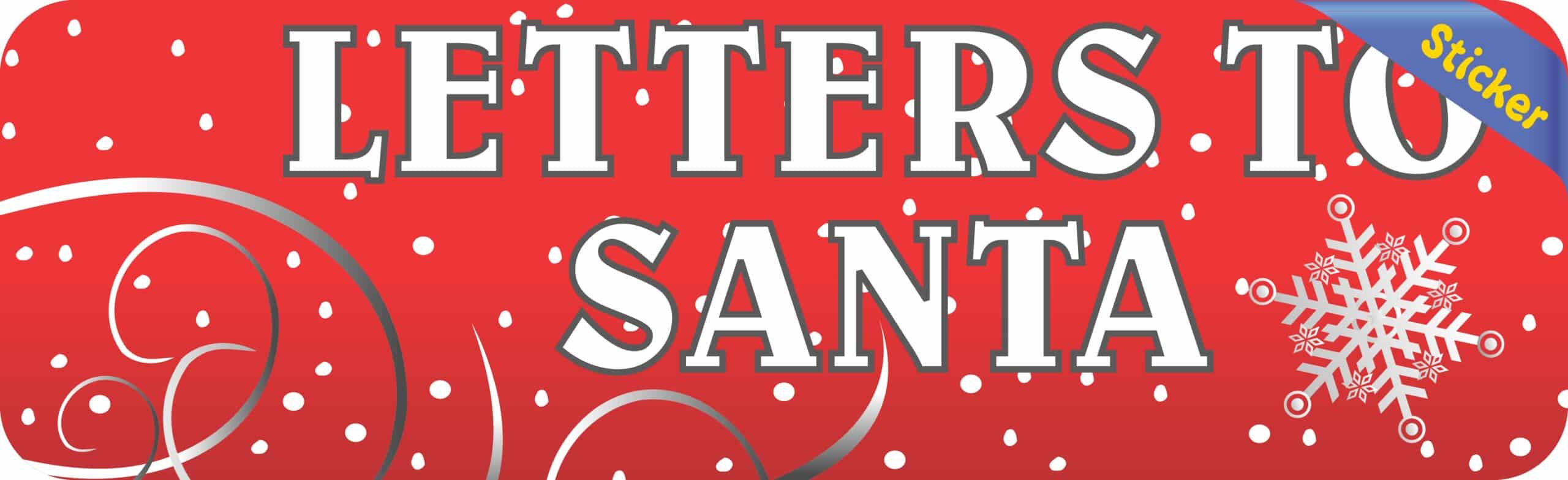 StickerTalk Letters to Santa Vinyl Sticker, 10 inches x 3 inches