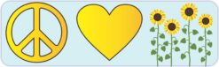 Peace Love Sunflowers Vinyl Sticker