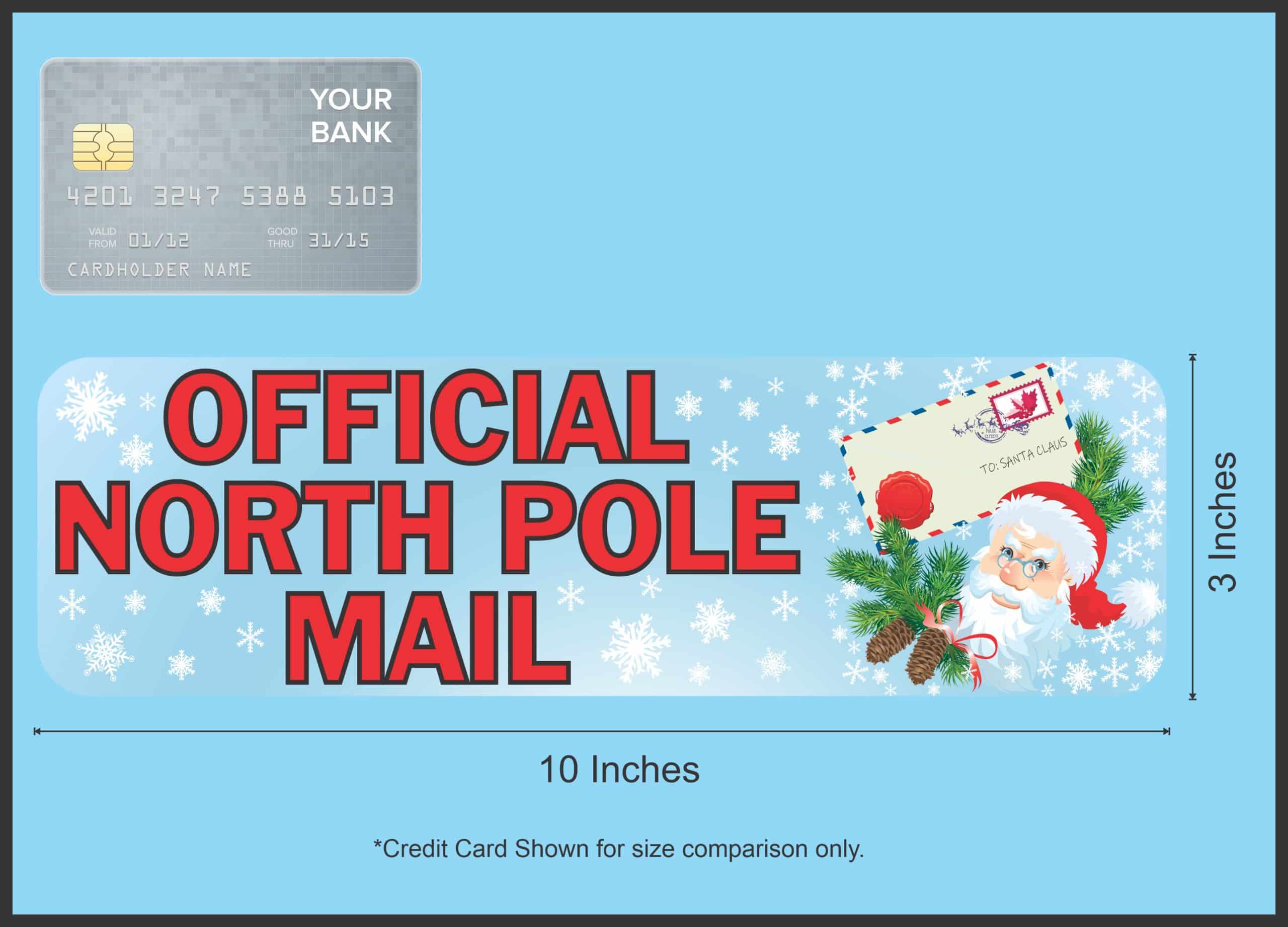StickerTalk Official North Pole Mail Vinyl Sticker, 10 inches x - Image 6