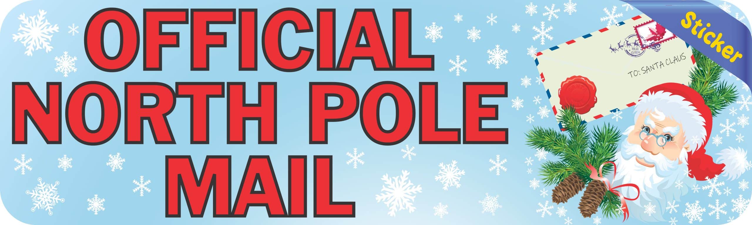 StickerTalk Official North Pole Mail Vinyl Sticker, 10 inches x - Image 2