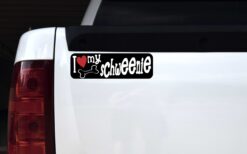 I Love My Schweenie Vinyl Sticker
