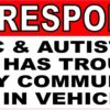 Epileptic and Autistic Child in Vehicle Vinyl Sticker