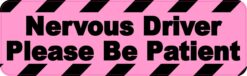 Nervous Driver Vinyl Sticker
