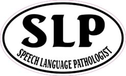 Oval Speech Language Pathologist Vinyl Sticker
