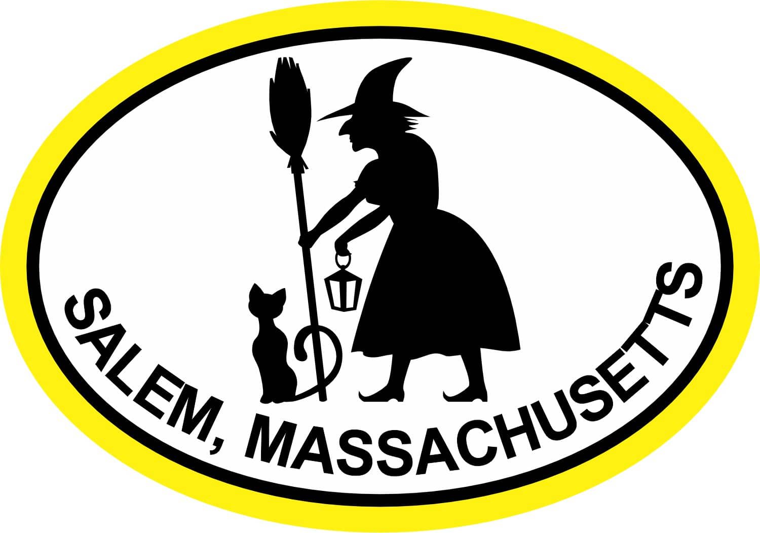 StickerTalk Oval Salem Massachusetts Vinyl Sticker, 5 inches x 3.5 inches