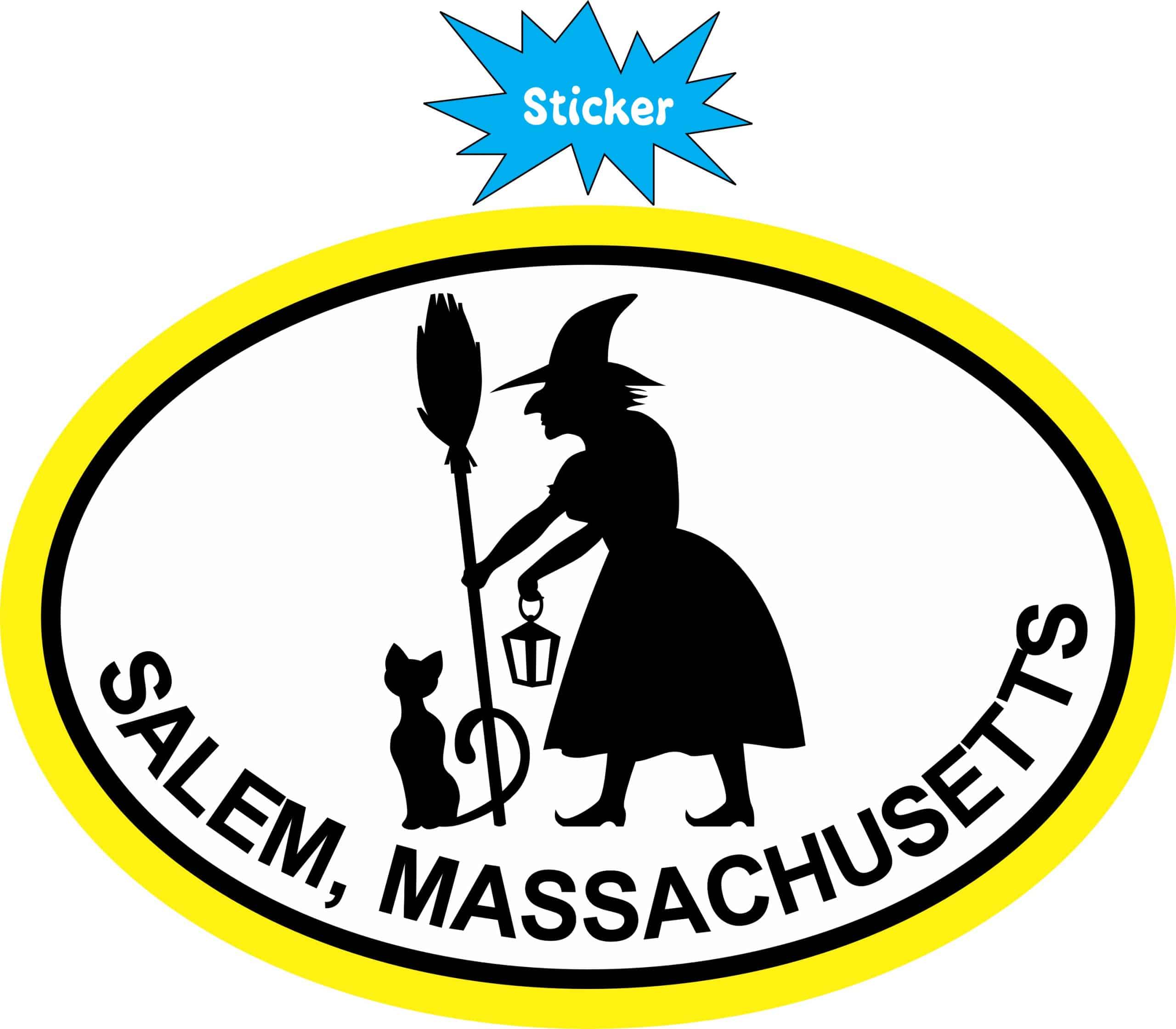 StickerTalk Oval Salem Massachusetts Vinyl Sticker, 5 inches x 3.5 inches - Image 3