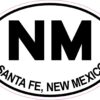 Oval Santa Fe NM Vinyl Sticker
