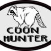 Oval Coon Hunter Vinyl Sticker