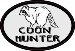 Oval Coon Hunter Vinyl Sticker