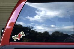 Holly Branch Cardinal Vinyl Sticker