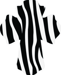 Zebra Print Cross Vinyl Sticker