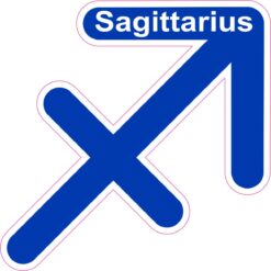 Labeled Sagittarius Symbol Vinyl Sticker