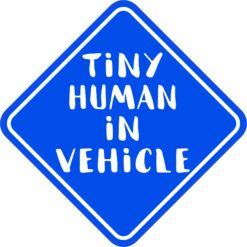 Blue Tiny Human in Vehicle Magnet