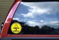 Toddler in Vehicle Vinyl Sticker