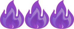 Purple Fire Vinyl Stickers