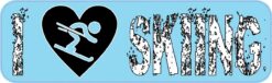 I Love Skiing Vinyl Sticker