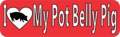 I Love My Pot Belly Pig Vinyl Sticker