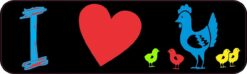 I Love Chickens Vinyl Sticker