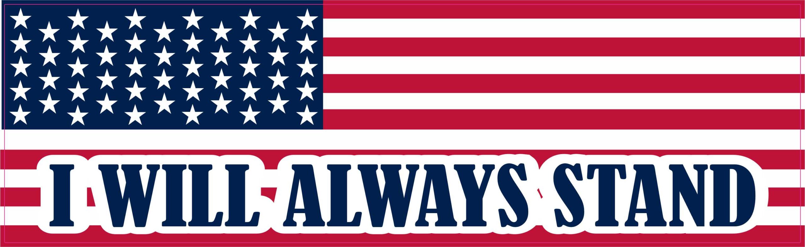 USA Flag I Will Always Stand Magnet