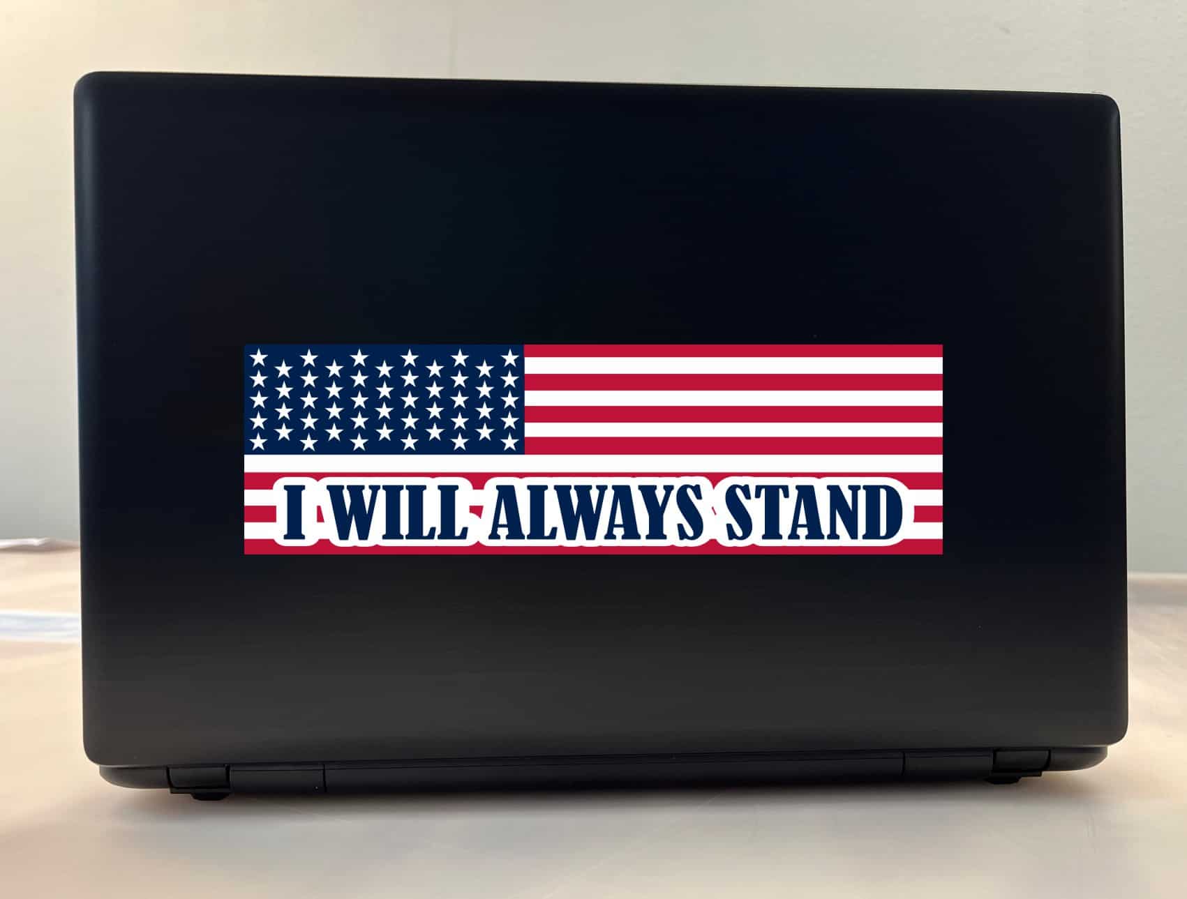 StickerTalk USA Flag I Will Always Stand Vinyl Sticker, 10 inches x 3 inches - Image 3