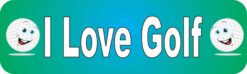 I Love Golf Vinyl Sticker