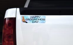 Shadow Happy Groundhog Day Vinyl Sticker
