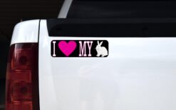 I Love (Heart) My Rabbit Vinyl Sticker