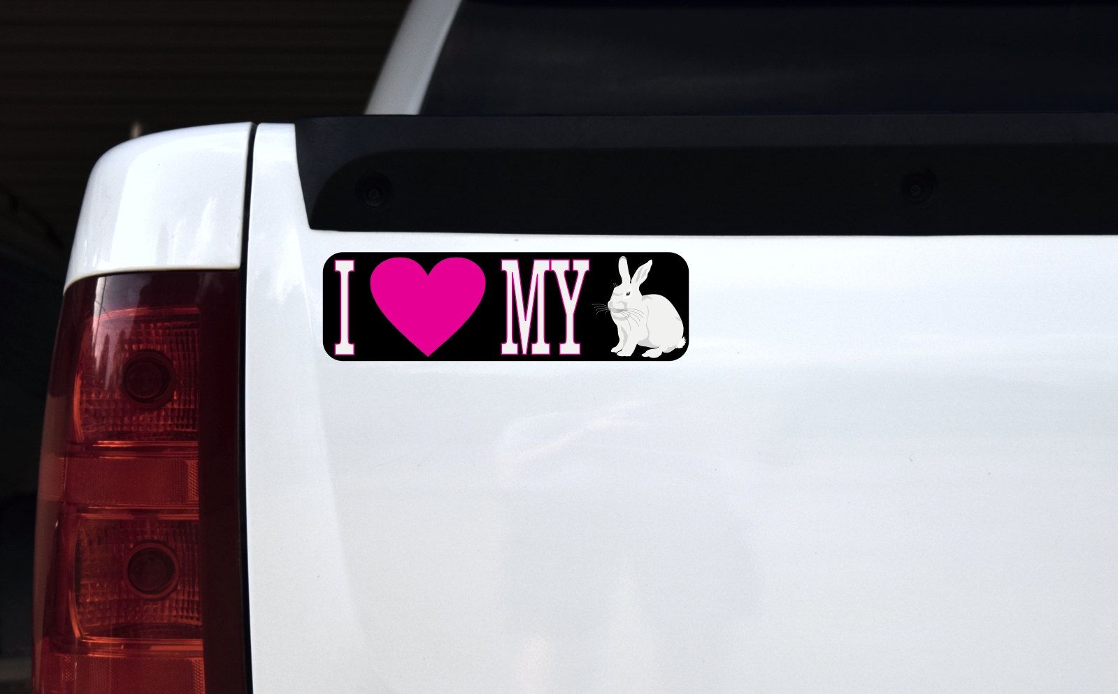 I Love (Heart) My Rabbit Vinyl Sticker