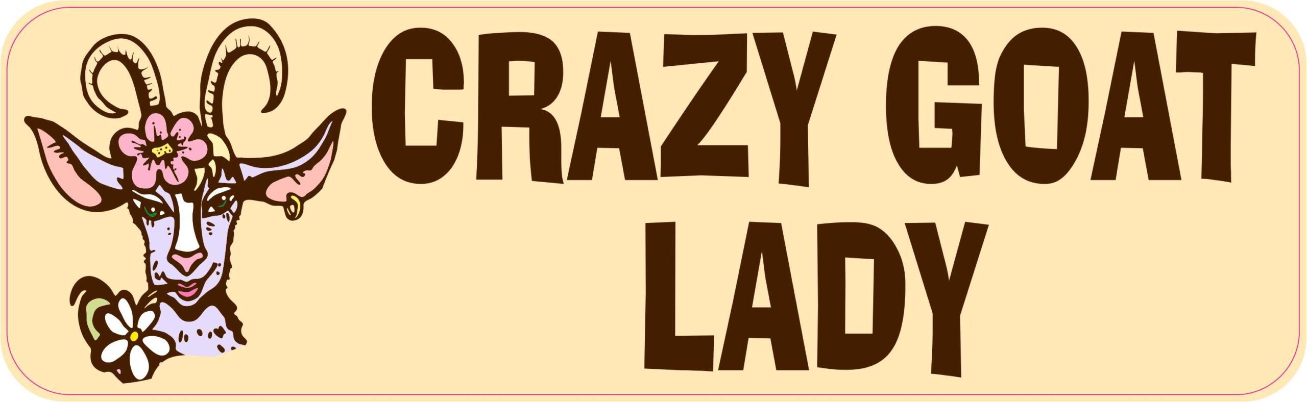 Crazy Goat Lady Vinyl Sticker