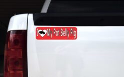 I Love My Pot Belly Pig Vinyl Sticker